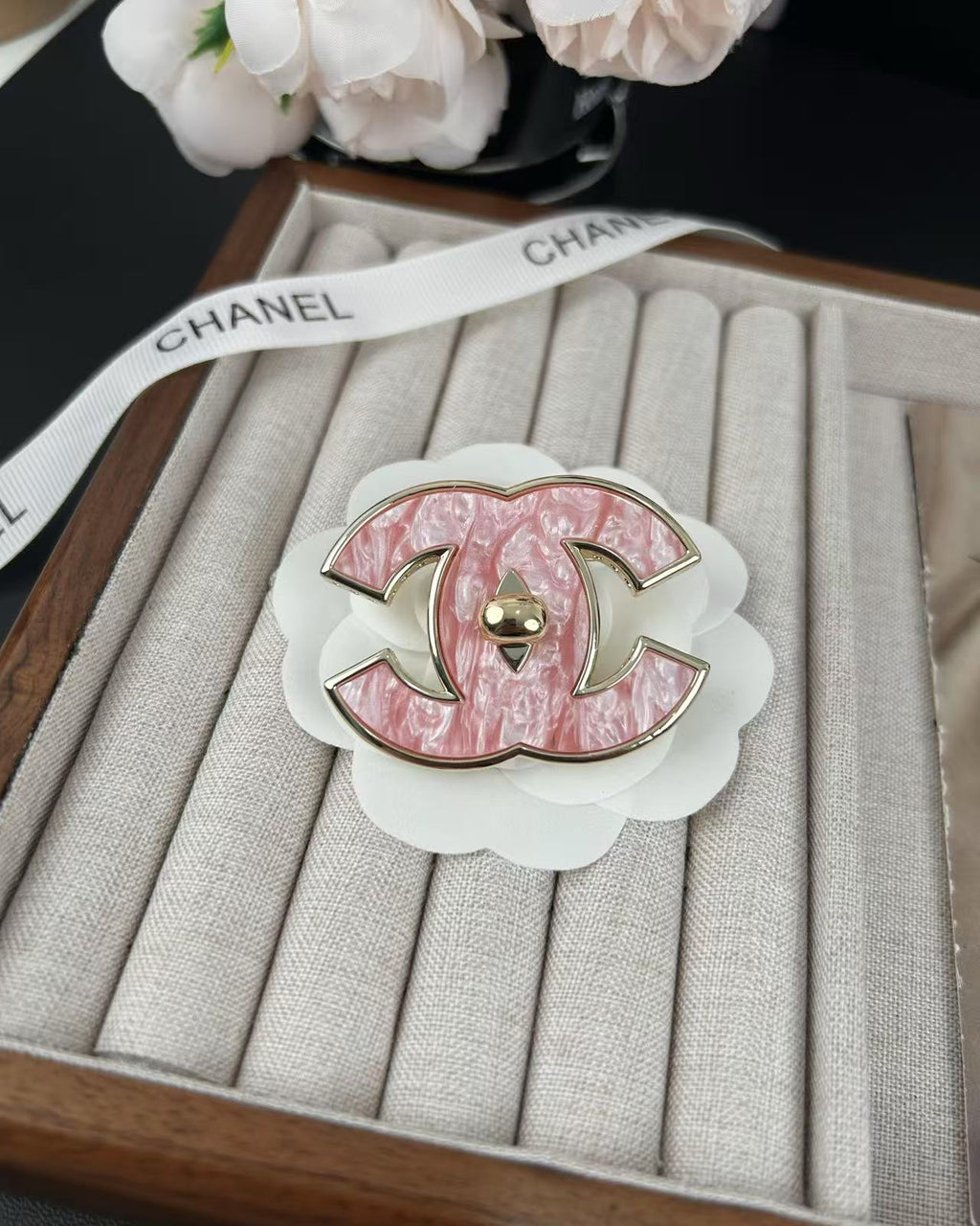 [Marin]Pink Resin Classic Brooch 5cm