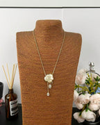 [Marin]Cloud Pearl Mother-of-Pearl Diamond Chain Pendant Necklace