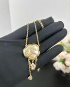 [Marin]Cloud Pearl Mother-of-Pearl Diamond Chain Pendant Necklace