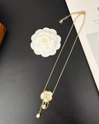 [Marin]Cloud Pearl Mother-of-Pearl Diamond Chain Pendant Necklace