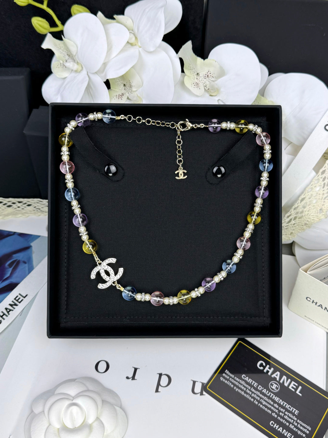 [Marin]26C New Spring Collection Colorful Transparent Resin Necklace