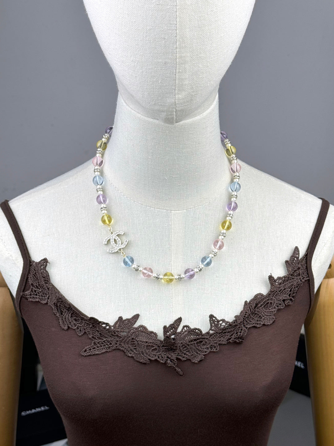 [Marin]26C New Spring Collection Colorful Transparent Resin Necklace