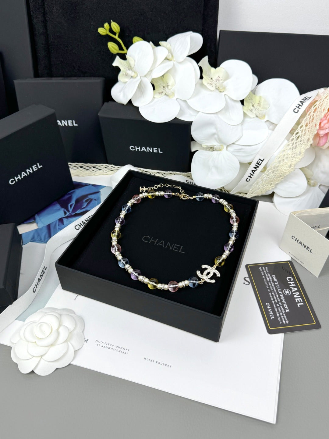 [Marin]26C New Spring Collection Colorful Transparent Resin Necklace