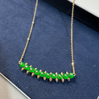 [Marin]New Arrival: Green Bead Rivet Necklace
