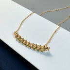[Marin]New Arrival: Green Bead Rivet Necklace