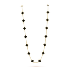 [Marin]CLOVER 20 MOTIFS ONYX NECKLACE