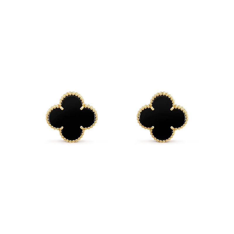 [Marin]CLOVER MEDIUM 1 MOTIFS オニキス スタッドピアス