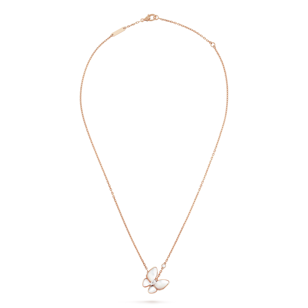 [Marin]BUTTERFLY MOP DIAMOND NECKLACE
