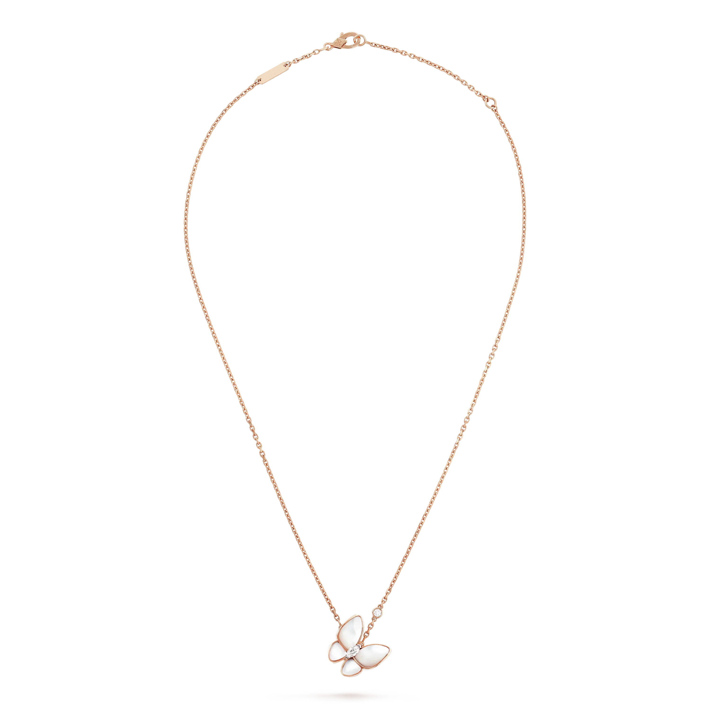 [Marin]BUTTERFLY MOP DIAMOND NECKLACE