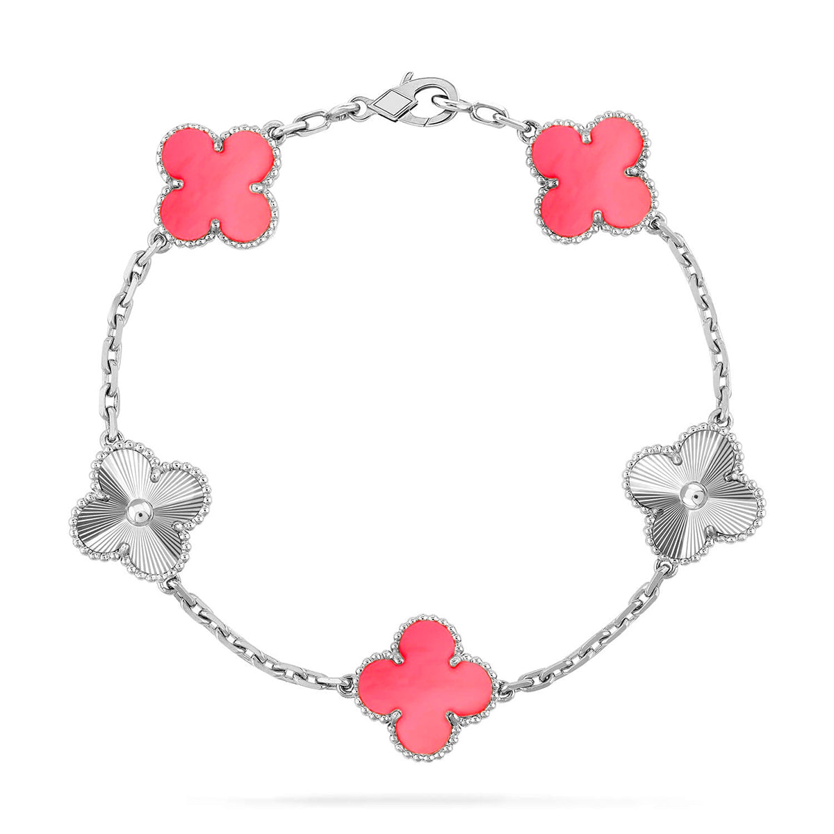 [⭐Shinejoy] CLOVER 5 MOTIFS  PINK MOP BRACELET COLLECTION