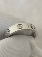 [Marin]LOVE RING 4MM 1 DIAMOND SILVER
