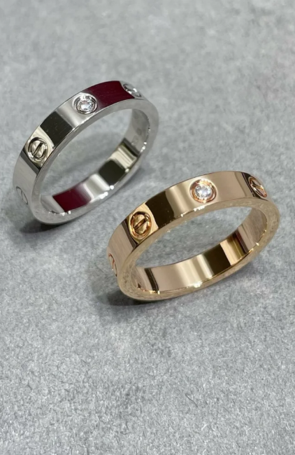 [Marin]LOVE RING 4MM 1 DIAMOND SILVER