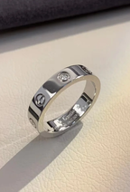 [Marin]LOVE RING 4MM 1 DIAMOND SILVER