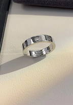 [Marin]LOVE RING 4MM 1 DIAMOND SILVER