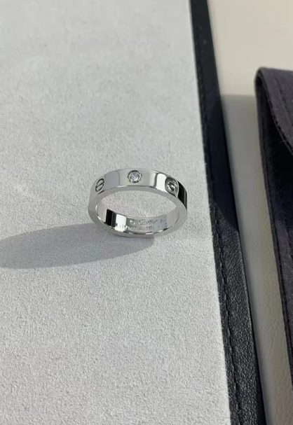 [Marin]LOVE RING 4MM 1 DIAMOND SILVER