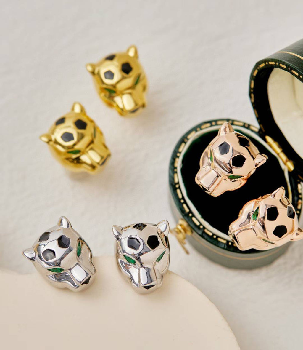 [?Marin]CHRRTAH-PRINT STUD EARRINGS, THREE COLORS
