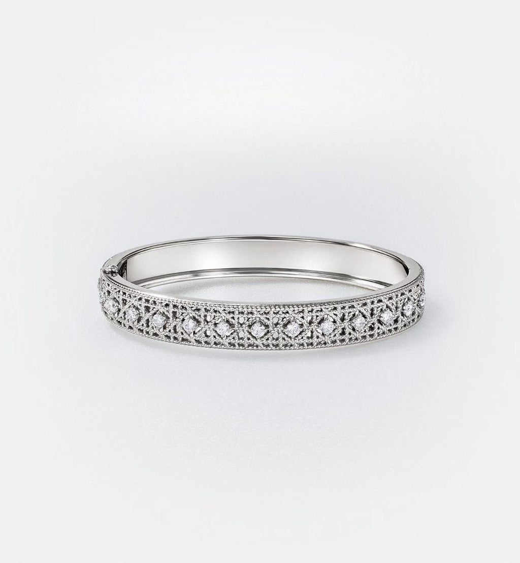 [?Marin]2026 WOVEN-PATTERN BRACELET SET WITH FULL DIAMOND INLAY THREE-COLORS