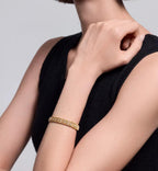 [?Marin]2026 BRACELET À MOTIFS TISSÉS AVEC INCUSTATIONS DE DIAMANTS TROIS COULEURS
