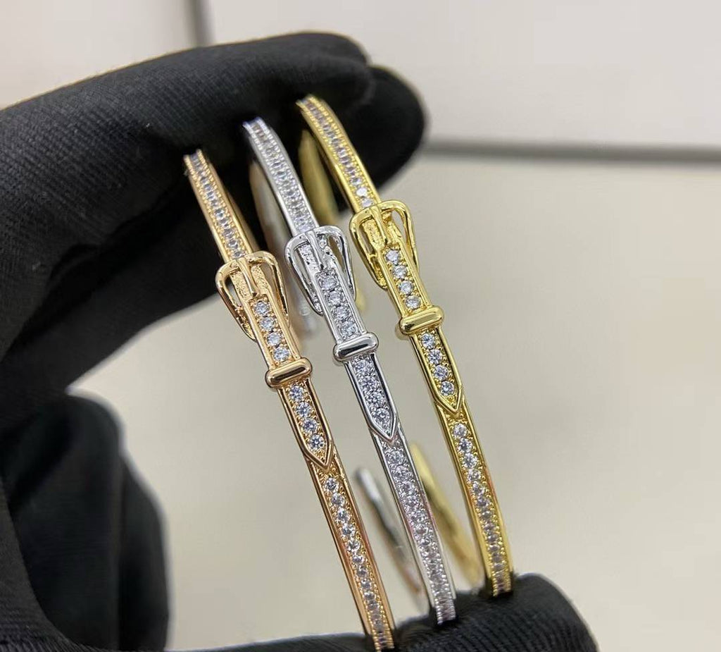 [?Marin]DIAMOND-ENCRUSTED BRACELET THREE COLORS