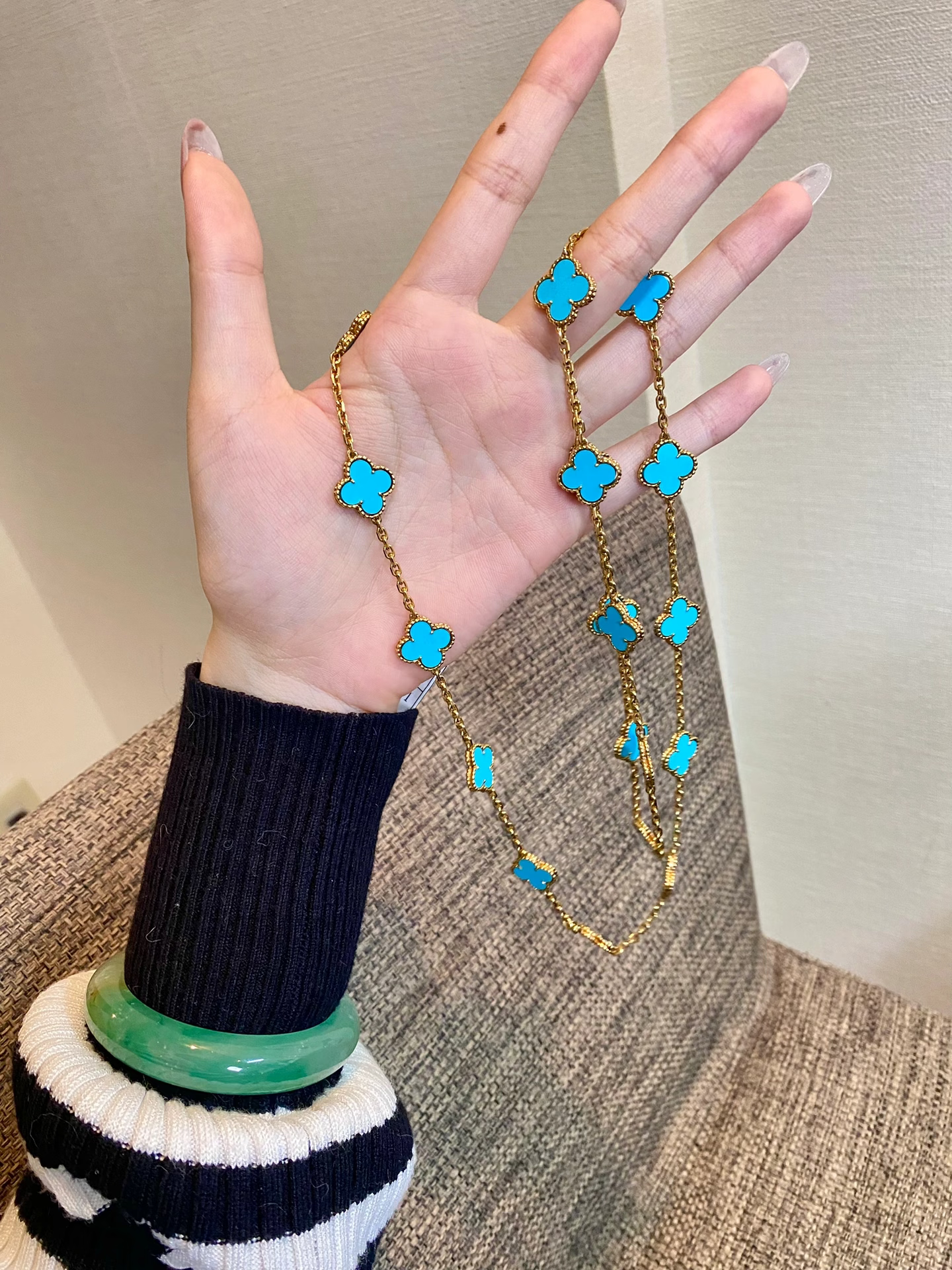 [Marin]CLOVER 20 MOTIFS TURQUOISE GOLD