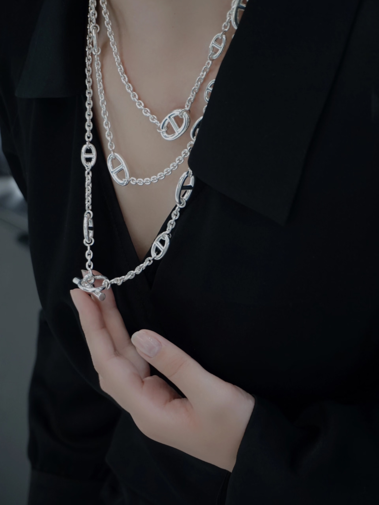 [Marin]Classic Silver Sweater Chain