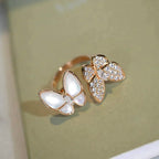 [Marin]TWIN BUTTERFLY DIAMOND MOP RING
