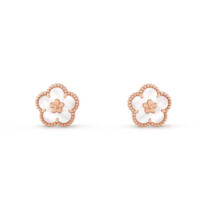 [Marin]LUCKY PINK GOLD WHITE MOP EARRINGS
