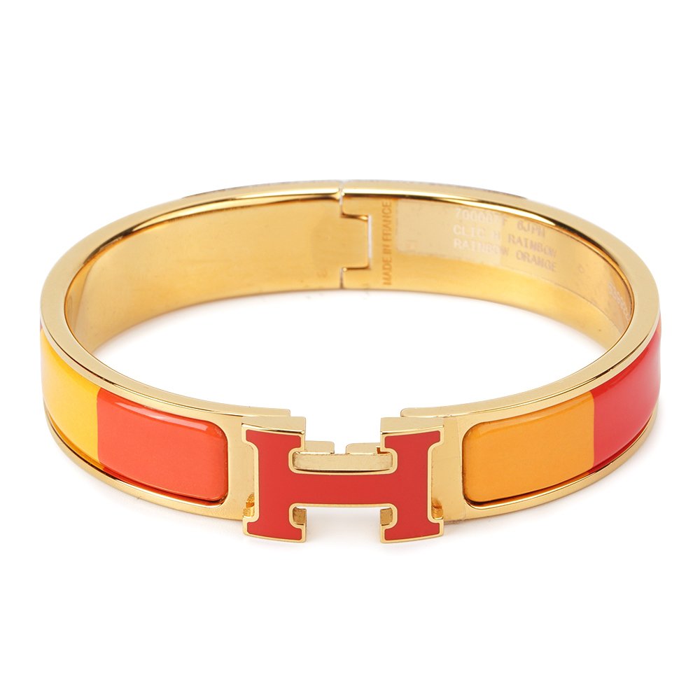 [Marin]H BRACELET ORANGE RAINBOW CERAMIC