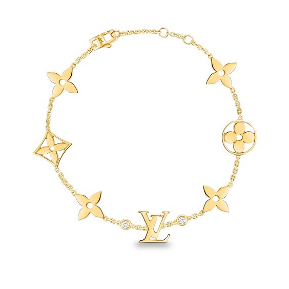 [Marin]STAR AND SUN 7 MOTIFS GOLD BRACELET