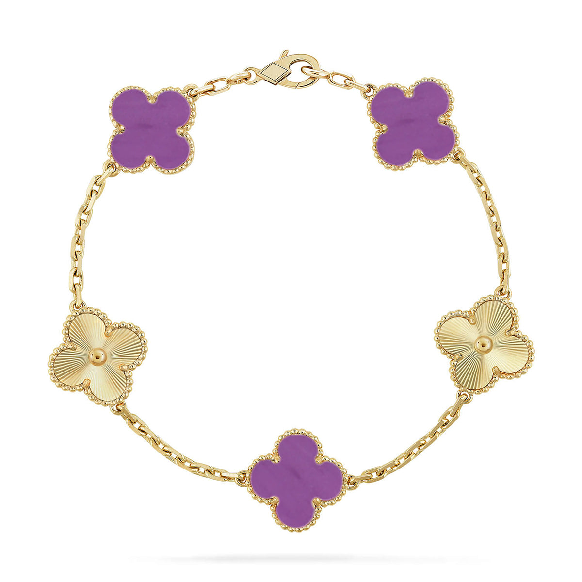 [⭐Shinejoy] CLOVER 5 MOTIF VIOLET BRACELET COLLECTION