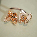 [Marin]TWIN BUTTERFLY DIAMOND MOP RING