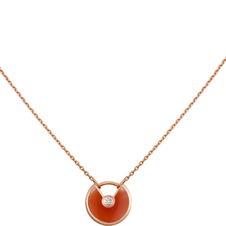 [Marin]AMULETTE GOLD CARNELIAN ONYX NECKLACE