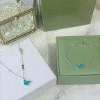 [Marin]BUTTERFLY TURQUOISE BUTTERFLY BRACELET SILVER