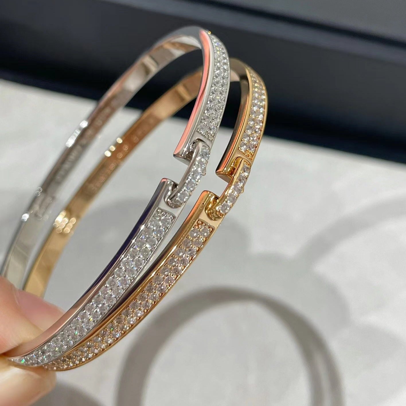 [Marin]LIENS VIDENCE DIAMOND PAVED BRACELET