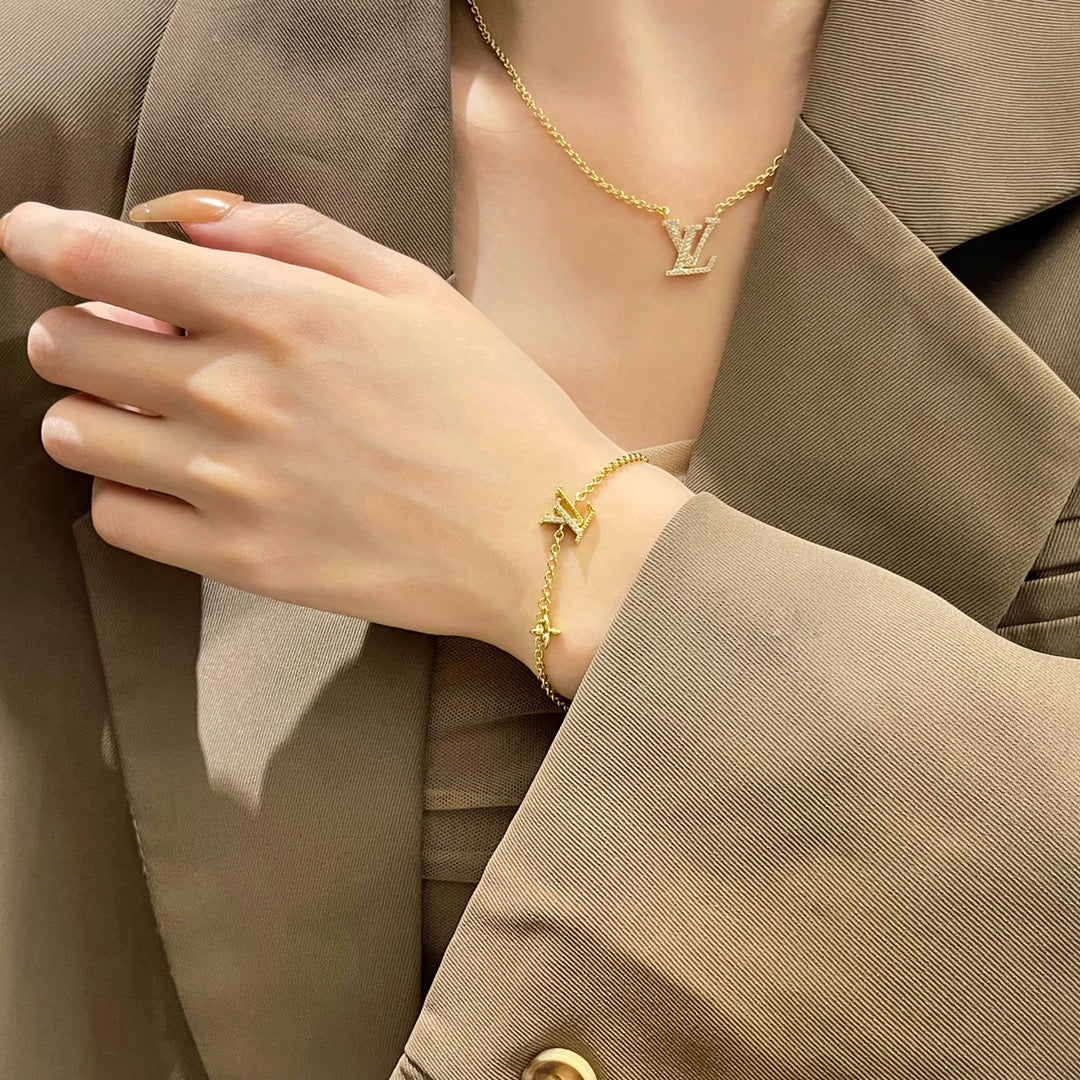 [Marin]LOGO STAR MOTIF GOLD BRACELET