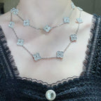 [Marin]CLOVER 20 MOTIFS FULL-DIAMOND NECKLACE