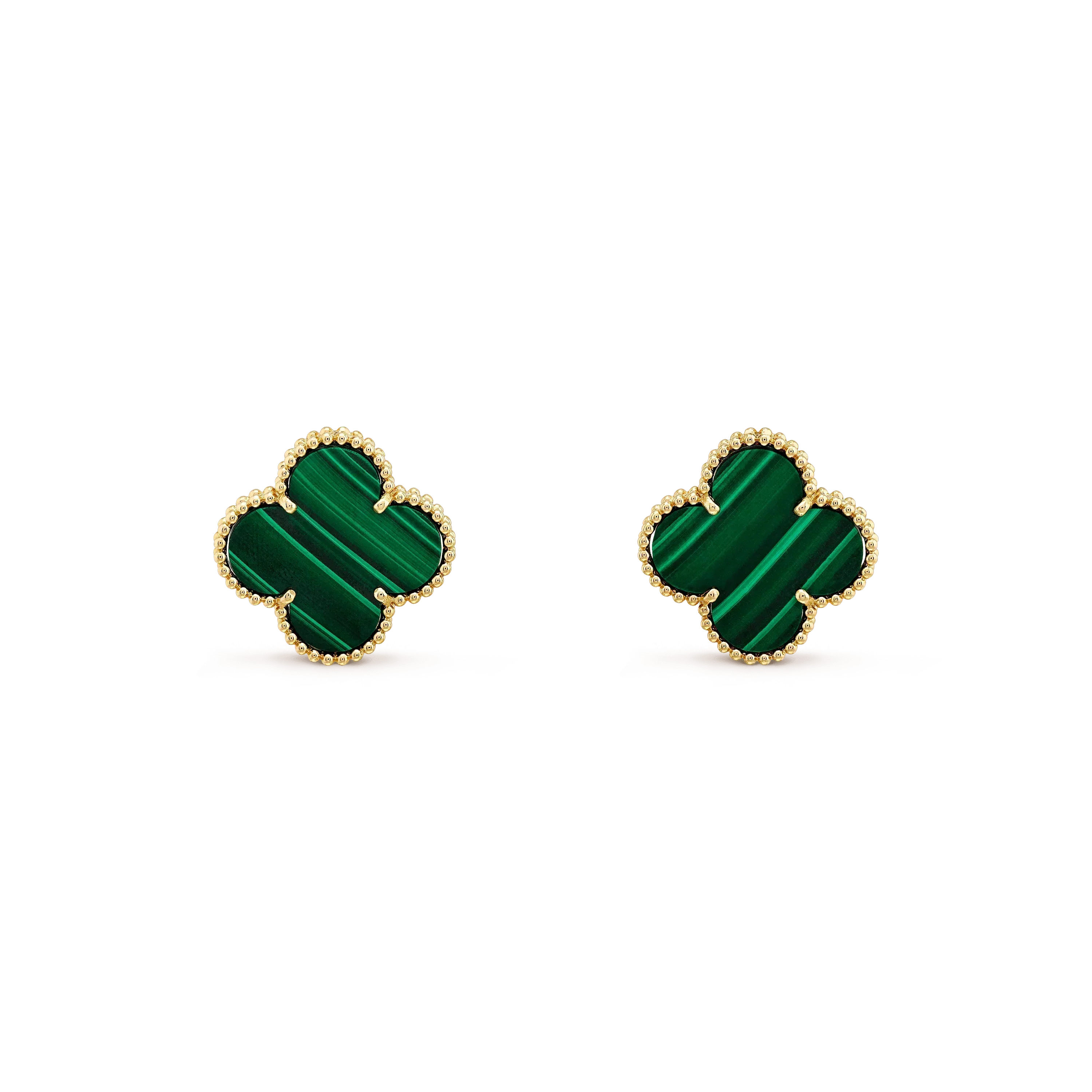 [Marin]CLOVER MINI 9.5MM MALACHITE  EARRINGS