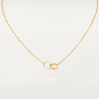 [Marin]LOVE NECKLACE DOUBLE RING GOLD