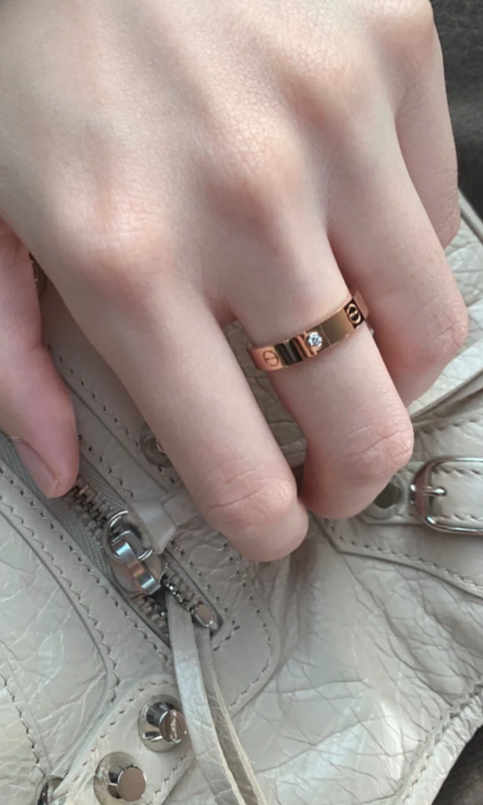 [Marin]LOVE RING 4MM 1 DIAMOND