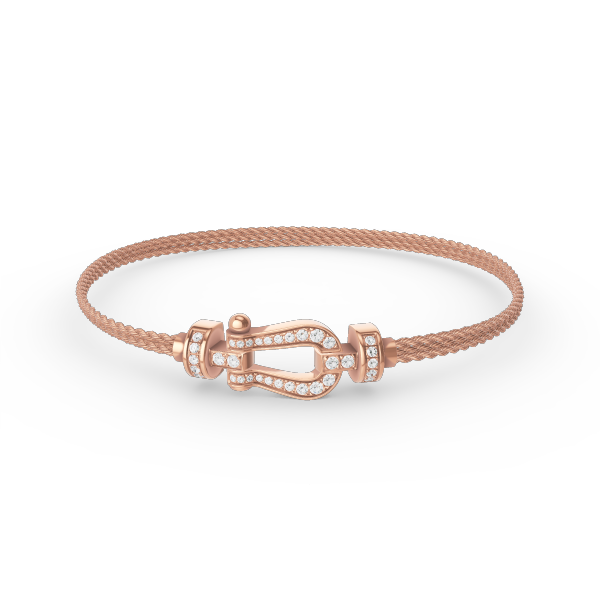 [Marin]FORCE SMALL HORSESHOE  DIAMOND CHAIN ROPE BRACELET