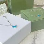 [Marin]BUTTERFLY TURQUOISE BUTTERFLY BRACELET SILVER