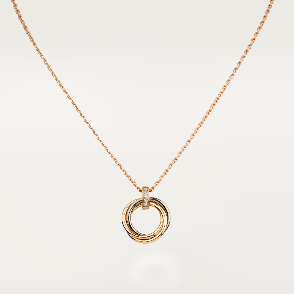 [Marin]TRINITY NECKLACE GOLD  DIAMONDS