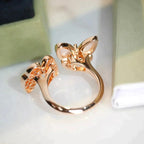 [Marin]TWIN BUTTERFLY DIAMOND MOP RING