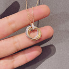 [Marin]TRINITY NECKLACE GOLD  DIAMONDS