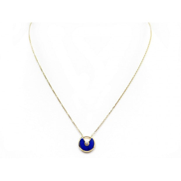[Marin]AMULETTE ROSE GOLD AGATE NECKLACE
