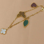 [Marin]LUCKY SPRING 5 MOTIF GOLD BRACELET