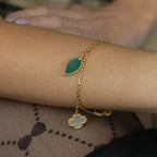 [Marin]LUCKY SPRING 5 MOTIF GOLD BRACELET