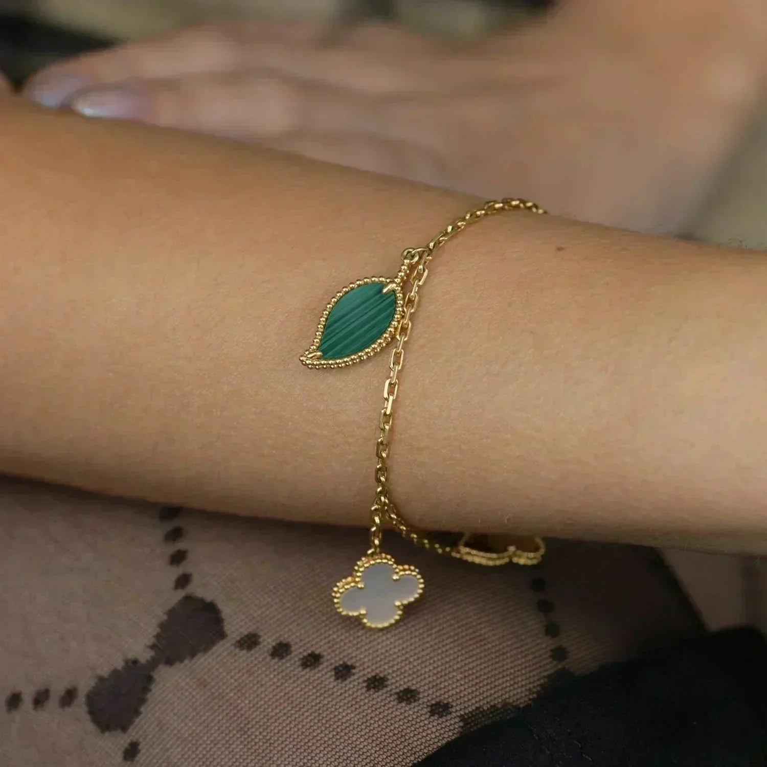 [Marin]LUCKY SPRING 5 MOTIF GOLD BRACELET