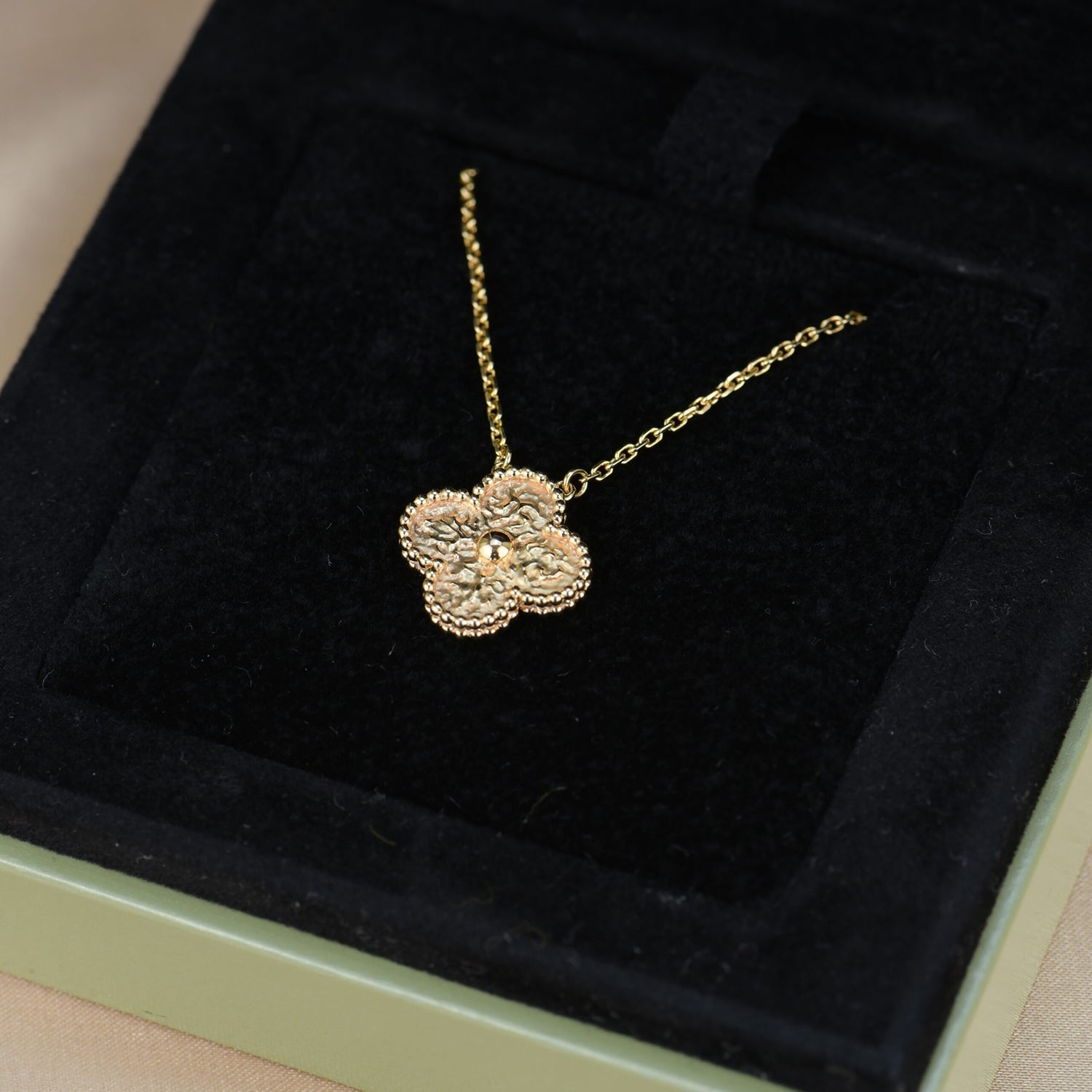 [Marin]CLOVER 15MM  BRONZING NECKLACE