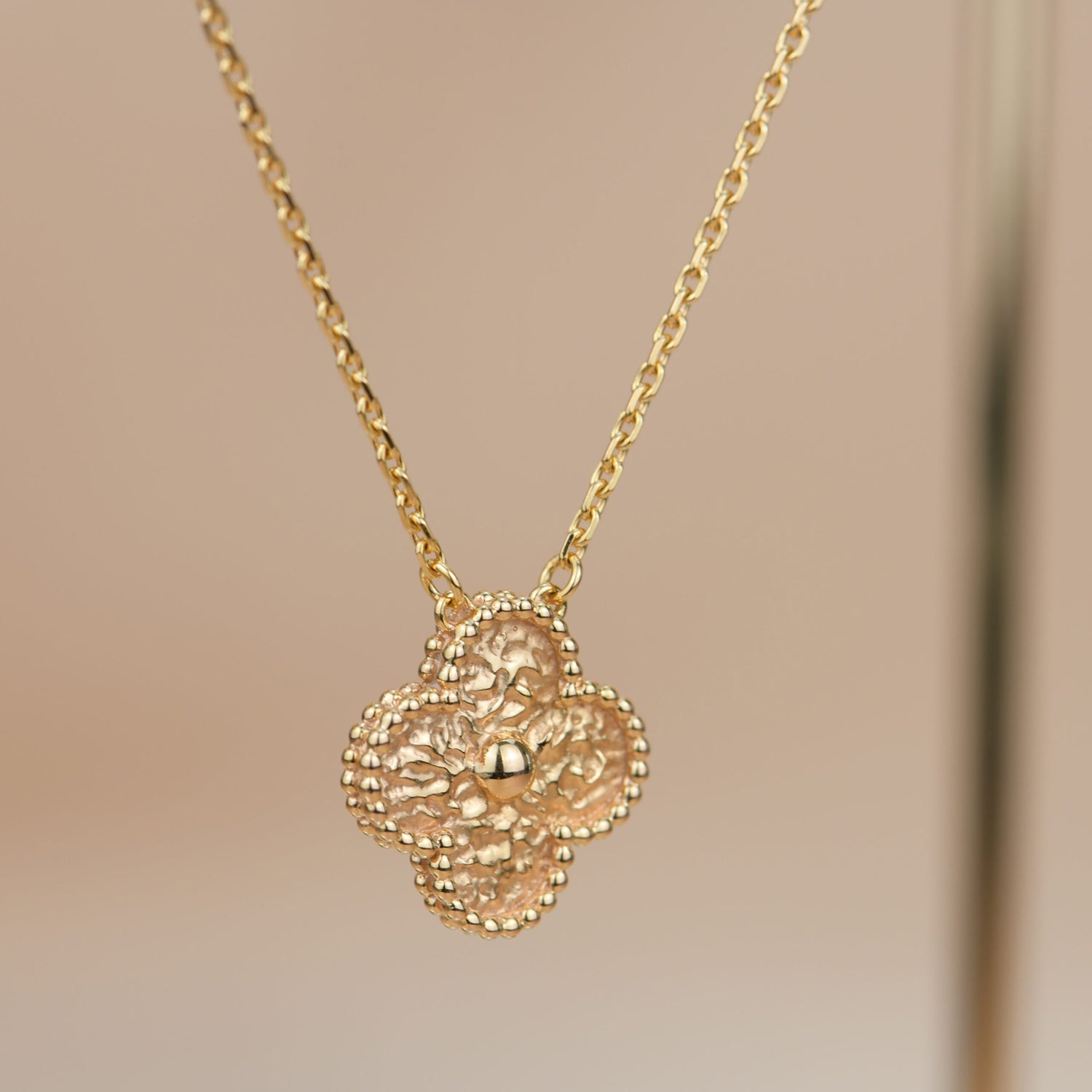 [Marin]CLOVER 15MM  BRONZING NECKLACE